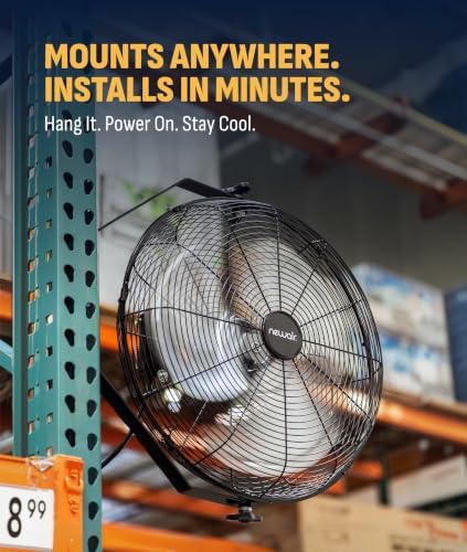 18" Wall Mount Fan, Heavy Duty Industrial Shop and Garage Fan, alternate view 6