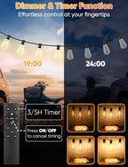 180FT LED String Lights with Remote Control, 2700K/4000K/5000K Selectable Outdoor Patio Lights with 56, alternate view 4