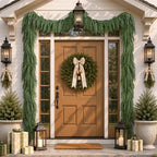 18FT Christmas Garland, Artificial Real Touch Norfolk Pine Garland in Green