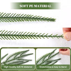 18FT Christmas Garland, Artificial Real Touch Norfolk Pine Garland in Green, alternate view 4