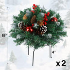 18IN Christmas Decorations Outdoor Urn Filler for Yard Front Porch, alternate view 3