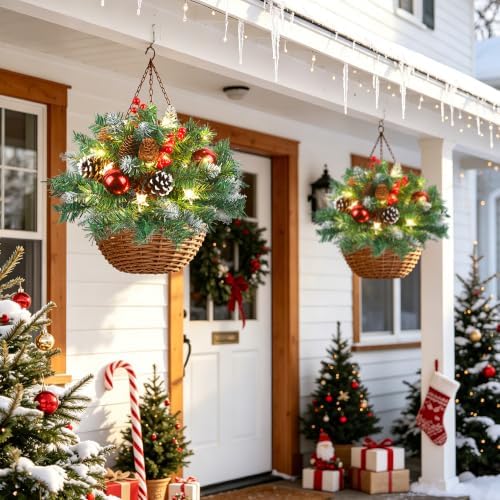 18IN Christmas Decorations Outdoor Urn Filler for Yard Front Porch, alternate view 4