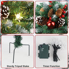 18IN Christmas Decorations Outdoor Urn Filler for Yard Front Porch, alternate view 5