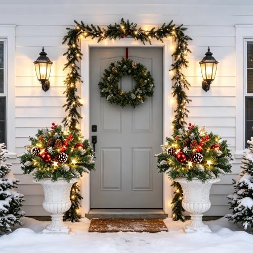 18IN Christmas Decorations Outdoor Urn Filler for Yard Front Porch, alternate view 6