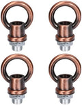 18Lb Load Lamp Female Loop Holder, 4 Set Lifting Eye M10 Fine Thread Nut Hook Ring Shape Structural Support to