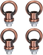 18Lb Load Lamp Female Loop Holder, 4 Set Lifting Eye M10 Fine Thread Nut Hook Ring Shape Structural Support to