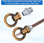 18Lb Load Lamp Female Loop Holder, 4 Set Lifting Eye M10 Fine Thread Nut Hook Ring Shape Structural Support to, alternate