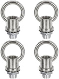 18Lb Load Lamp Female Loop Holder, 4 Set Lifting Eye M10 Fine Thread Nut Hook Ring Shape Structural Support to