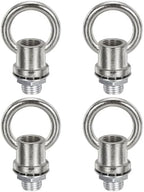 18Lb Load Lamp Female Loop Holder, 4 Set Lifting Eye M10 Fine Thread Nut Hook Ring Shape Structural Support to
