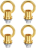 18Lb Load Lamp Female Loop Holder, 4 Set Lifting Eye M10 Fine Thread Nut Hook Ring Shape Structural Support to