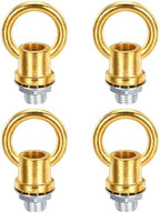 18Lb Load Lamp Female Loop Holder, 4 Set Lifting Eye M10 Fine Thread Nut Hook Ring Shape Structural Support to