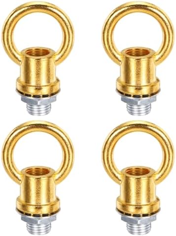 18Lb Load Lamp Female Loop Holder, 4 Set Lifting Eye M10 Fine Thread Nut Hook Ring Shape Structural Support to