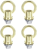 18Lb Load Lamp Female Loop Holder, 4 Set Lifting Eye M10 Fine Thread Nut Hook Ring Shape Structural Support to