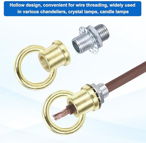18Lb Load Lamp Female Loop Holder, 4 Set Lifting Eye M10 Fine Thread Nut Hook Ring Shape Structural Support to, alternate
