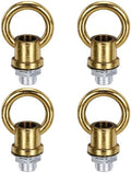 18Lb Load Lamp Female Loop Holder, 4 Set Lifting Eye M10 Fine Thread Nut Hook Ring Shape Structural Support to