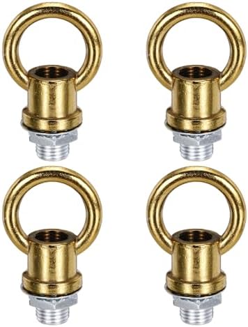 18Lb Load Lamp Female Loop Holder, 4 Set Lifting Eye M10 Fine Thread Nut Hook Ring Shape Structural Support to