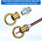 18Lb Load Lamp Female Loop Holder, 4 Set Lifting Eye M10 Fine Thread Nut Hook Ring Shape Structural Support to, alternate
