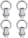 18Lb Load Lamp Female Loop Holder, 4 Set Lifting Eye M10 Fine Thread Nut Hook Ring Shape Structural Support to