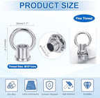 18Lb Load Lamp Female Loop Holder, 4 Set Lifting Eye M10 Fine Thread Nut Hook Ring Shape Structural Support to, alternate