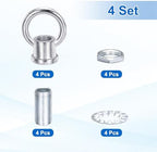 18Lb Load Lamp Female Loop Holder, 4 Set Lifting Eye M10 Fine Thread Nut Hook Ring Shape Structural Support to, alternate