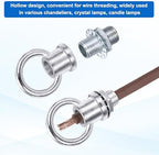 18Lb Load Lamp Female Loop Holder, 4 Set Lifting Eye M10 Fine Thread Nut Hook Ring Shape Structural Support to, alternate