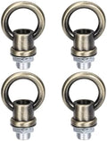 18Lb Load Lamp Female Loop Holder, 4 Set Lifting Eye M10 Fine Thread Nut Hook Ring Shape Structural Support to