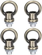 18Lb Load Lamp Female Loop Holder, 4 Set Lifting Eye M10 Fine Thread Nut Hook Ring Shape Structural Support to