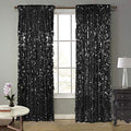 18MM Black Big Sequin Payatte Backdrop Curtains 4.5FTX9FT 2 Panels-Black Drapes Curtains for Thanksgiving