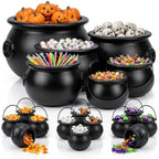 18pc Halloween Cauldron Multipack Assorted- Cauldron Plastic Buckets with Handle - Halloween Party (1) 22" (1)
