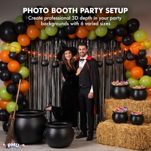 18pc Halloween Cauldron Multipack Assorted- Cauldron Plastic Buckets with Handle - Halloween Party (1) 22" (1), alternate
