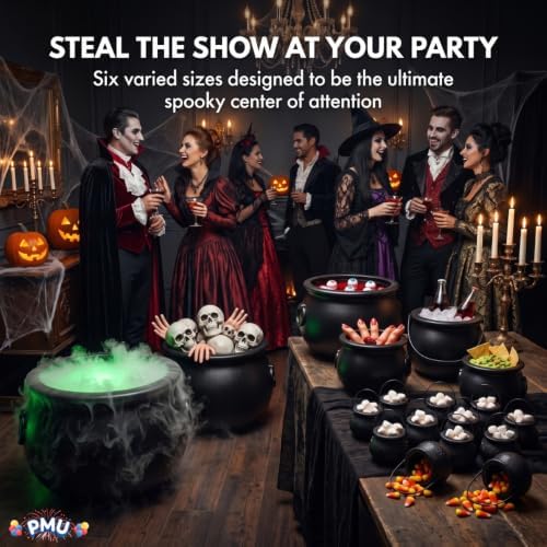 18pc Halloween Cauldron Multipack Assorted- Cauldron Plastic Buckets with Handle - Halloween Party (1) 22" (1), alternate