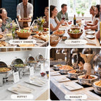 18Pcs Ivory Plastic Serving Utensils Set for Thanksgiving Day Fall in Ivory, alternate view 5