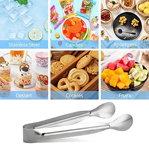 18PCS Mini Tongs for Appetizers, 5Inch Serving Tongs, Ice Tong Appetizer Tong, Small Tongs for Serving Food, alternate view 5