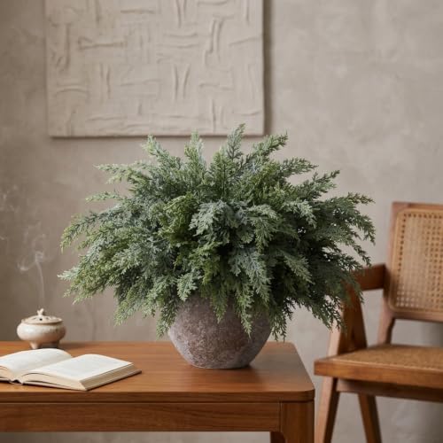 18pcs Real Touch Cedar Branches, 18" Greenery Artificial Realistic Cedar Pine Stems, Real Touch Artificial Pine, alternate