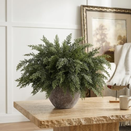 18pcs Real Touch Cedar Branches, 18" Greenery Artificial Realistic Cedar Pine Stems, Real Touch Artificial Pine, alternate