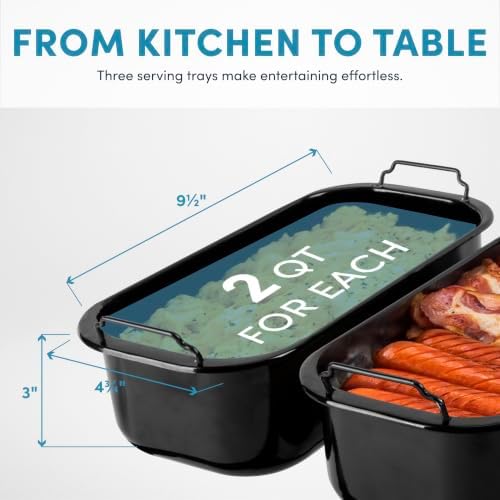 18Qt. Roaster Oven with Buffet Server, Fits 22-lb. Turkey, Adjustable Temperature Settings, Keep Warm Setting, alternate view
