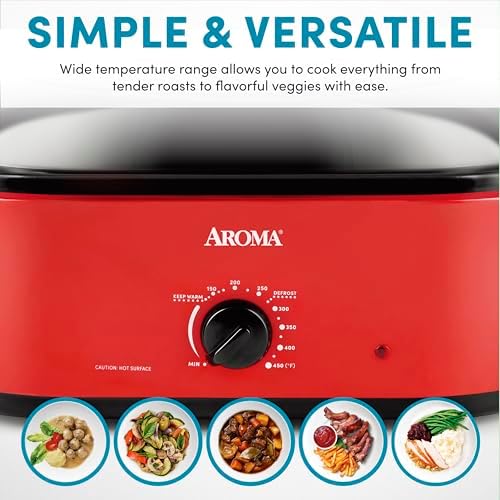 18Qt. Roaster Oven with Self-Basting Lid, Fits 22-lb. Turkey, Adjustable Temperature Settings, Keep Warm, alternate view 4