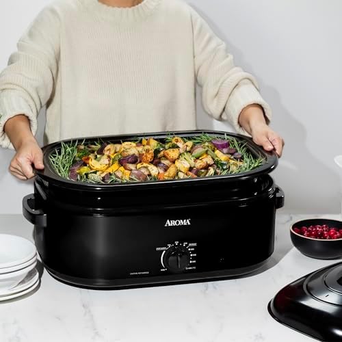 18Qt. Roaster Oven with Self-Basting Lid, Fits 22-lb. Turkey, Adjustable Temperature Settings, Keep Warm, alternate view 2