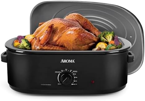 18Qt. Roaster Oven with Self-Basting Lid, Fits 22-lb. Turkey, Adjustable Temperature Settings, Keep Warm, alternate view 3