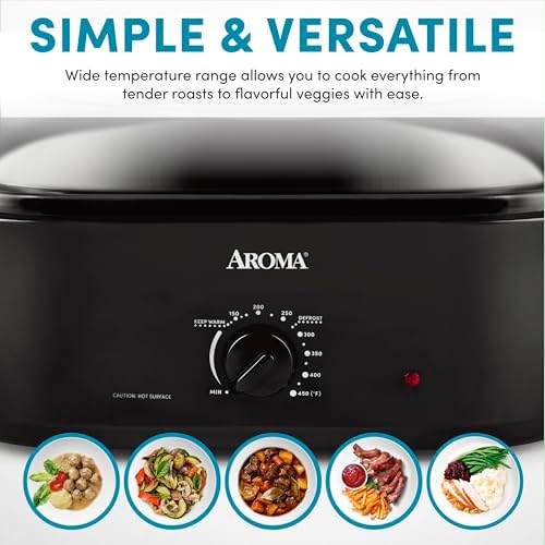 18Qt. Roaster Oven with Self-Basting Lid, Fits 22-lb. Turkey, Adjustable Temperature Settings, Keep Warm, alternate view 4