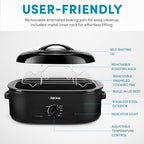 18Qt. Roaster Oven with Self-Basting Lid, Fits 22-lb. Turkey, Adjustable Temperature Settings, Keep Warm, alternate view 5