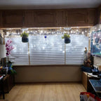 19.6Ft Plug-in 100 LED Connectable Icicle Lights 8 Modes, Timer, Cold White, alternate view 3