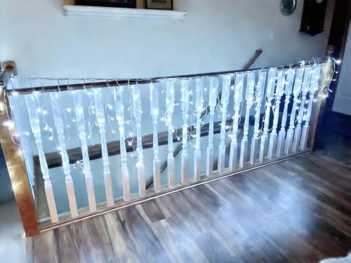 19.6Ft Plug-in 100 LED Connectable Icicle Lights 8 Modes, Timer, Cold White, alternate view 4