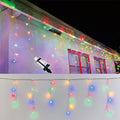 19.6Ft Plug-in 100 LED Connectable Icicle Lights 8 Modes, Timer, Multicolor
