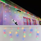 19.6Ft Plug-in 100 LED Connectable Icicle Lights 8 Modes, Timer, Multicolor