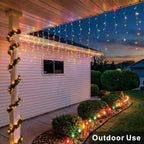 19.6Ft Plug-in 100 LED Connectable Icicle Lights 8 Modes, Timer, Multicolor, alternate view 3