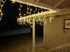 19.6Ft Plug-in 100 LED Connectable Icicle Lights 8 Modes, Timer (Warm White) in Warm White, alternate view 3