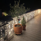 19.6Ft Plug-in 100 LED Connectable Icicle Lights 8 Modes, Timer (Warm White) in Warm White, alternate view 4