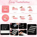19 Pcs Cupcake Stand Holder Dessert Table Display, Clear and Pink in Clear and Pink, alternate view 5