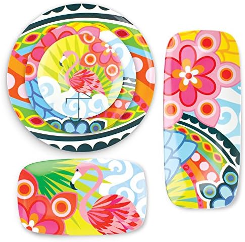 19" Rectangular Platter - Melamine Dinnerware - Plate, Dish, Serving, Collection - Tropic Fantasia in 19", alternate view 4